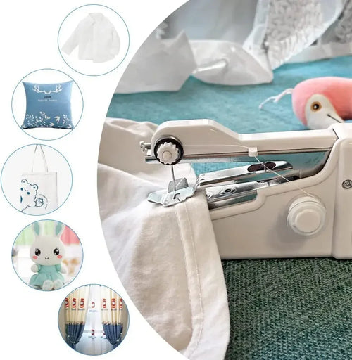 Household Portable Sewing Machine Repair Quick Stitch Sew Needlework Cordless Clothes Fabrics Mini Handheld Sewing Machine