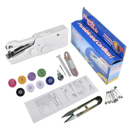 Household Portable Sewing Machine Repair Quick Stitch Sew Needlework Cordless Clothes Fabrics Mini Handheld Sewing Machine
